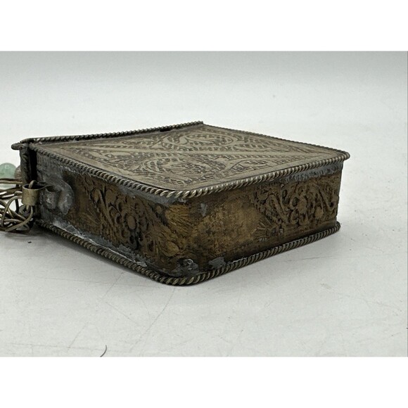 Vintage Prayer Box Holder Necklace Tibetan Beaded Chain Handmade - Picture 7 of 16